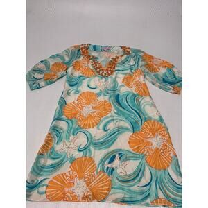 Lilly Pulitzer Dress 3/4 Sleeveless Floral Multicolor 0 Women's A66